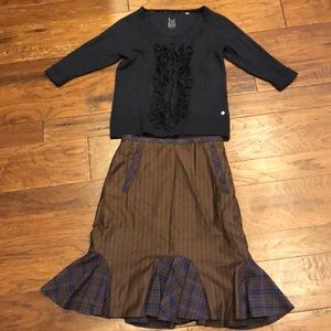 Wool Skirt Size 8. Includes FREE Sweater